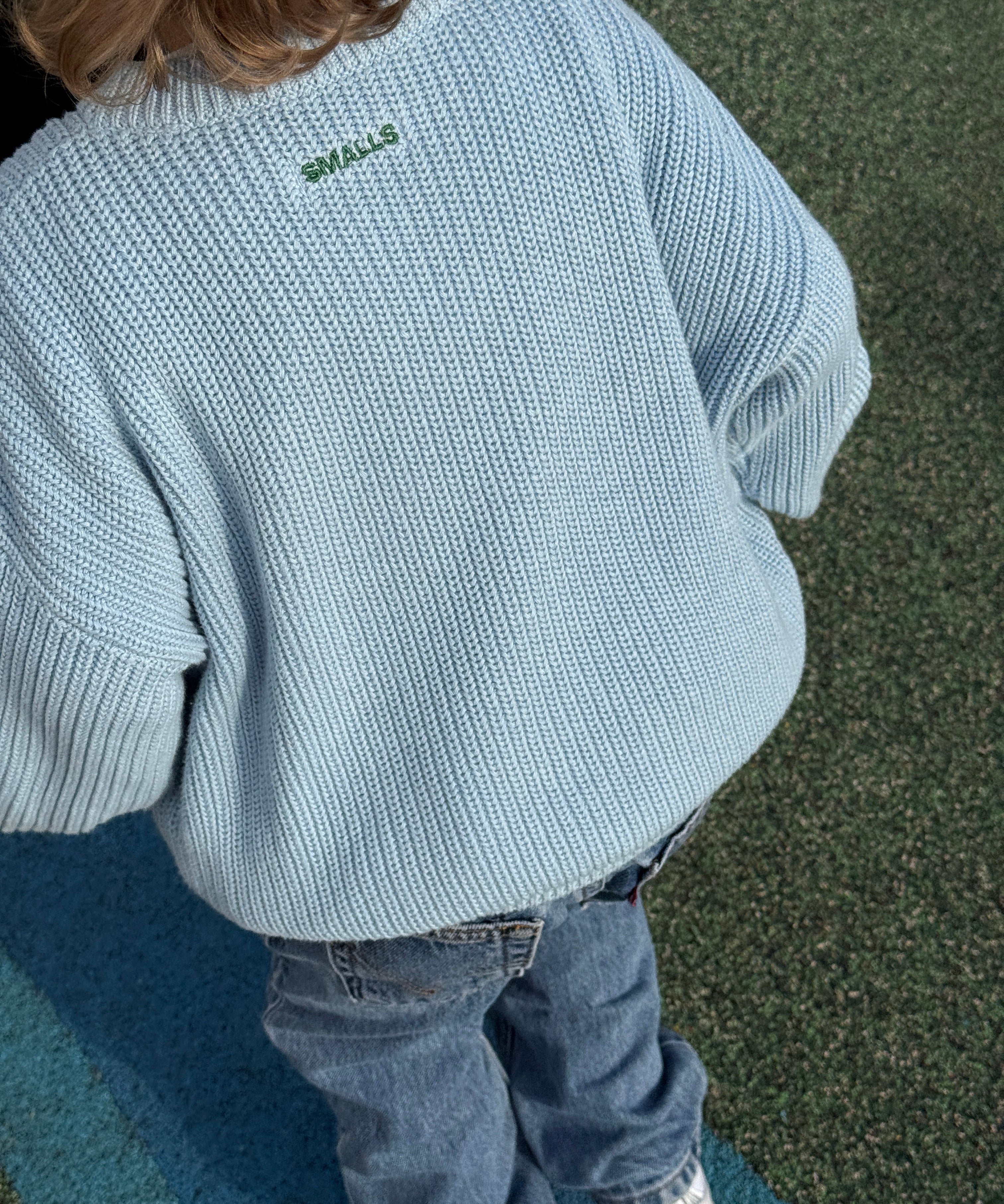 Ellis O-Neck Sweater 0002 Cashmere Blue